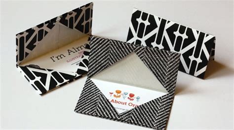 origami paper business card holder.